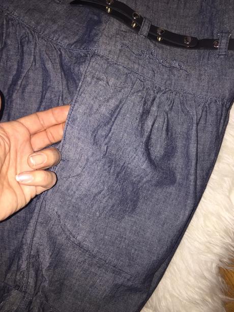 Puntkove riflove perfektne sortky, xs