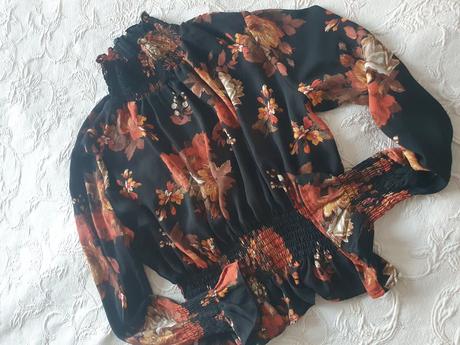 Blúzka v jesenných farbách, s