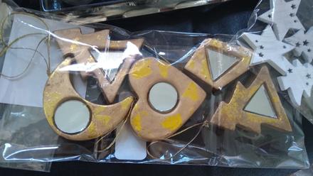 Keramika ozdoba stromček 6 kusov srdce mesiac, 