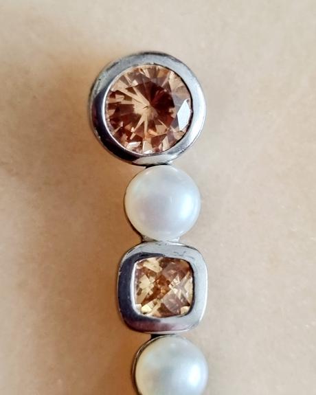 Stieborný prívesok zirkóny perly, 