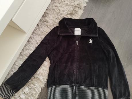 Zamatová mikina na zips., xl