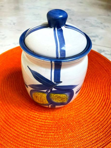 Dekoratívna keramická dóza do kuchyne, 