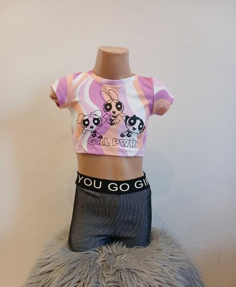 Dievčenský crop top powerpuff girls (116), 116