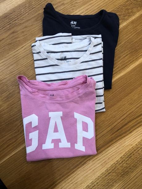 3x tričko krátky rukav, h&m,110