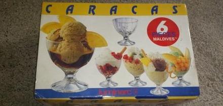 Retro zmrzlinové poháre 6ks, 