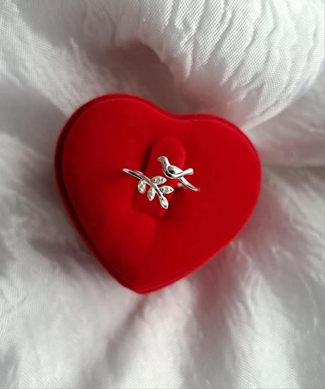 Strieborný prsteň holubica, 