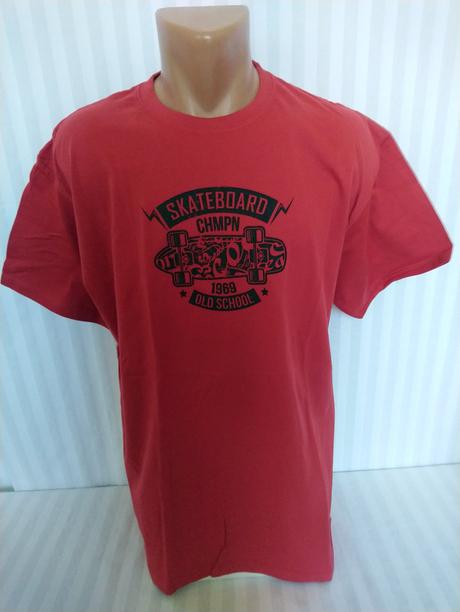 Pánske červené tričko skateboard, jhk, l, l