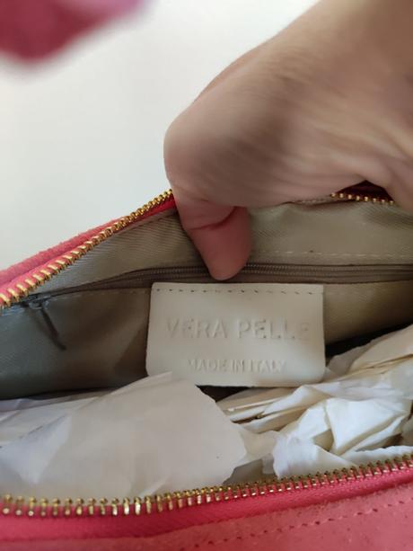 Dámska kožená kabelka vera pelle, 