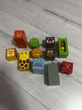 Vilac drevené zvukové kocky savana, 