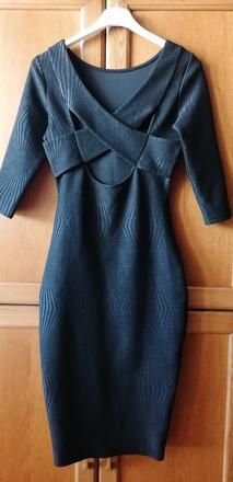 Dámske čierne štýlové šaty veľ 34 amisu, amisu,34