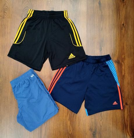 Čierne kraťasy adidas climalite + ďalšie dve gátis, adidas,164