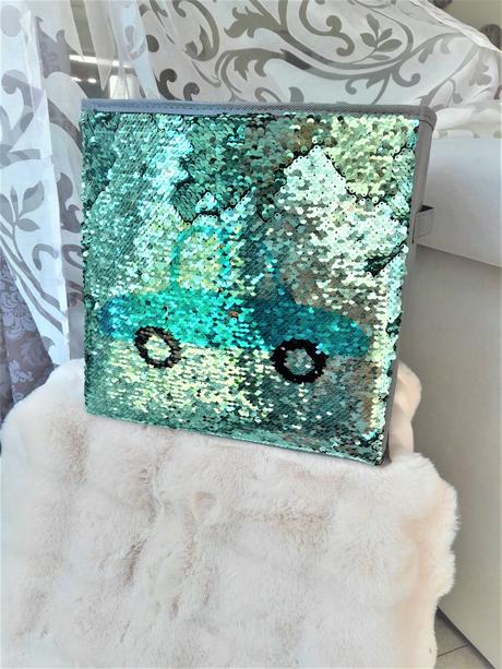 Flitrový kôš na hračky, 