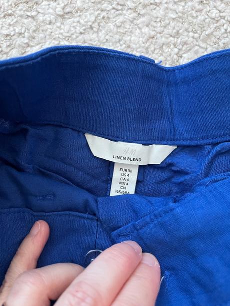 Ľanové šortky, h&m,36