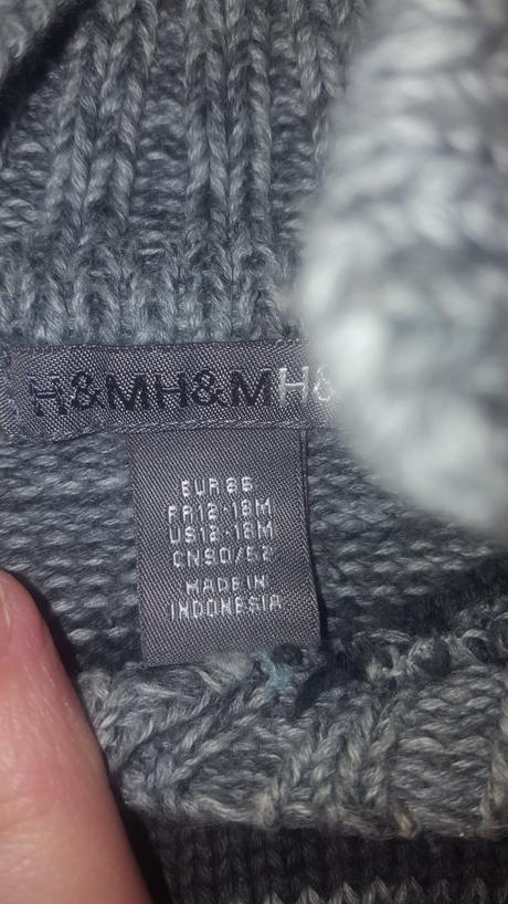 Pruhovaný svetrík 12-18 mes., h&m,86