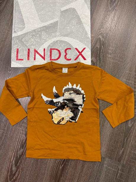 Lindex tričko s dinosaurom na 5-6 rokov, lindex,116