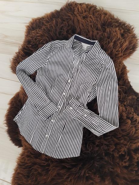 Dámska pásikavá košeľa h&m, h&m,xs
