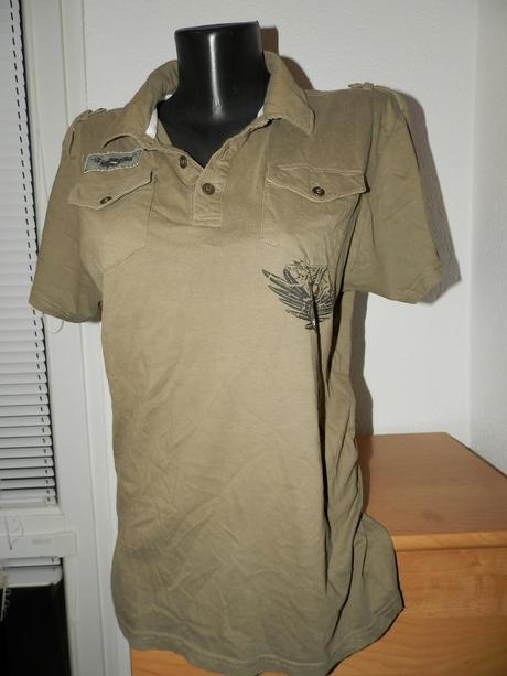 Okay khaki vojenské tričko m/l, okay,m