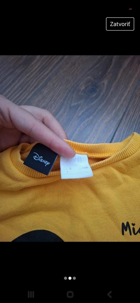 Predĺžená disney mikina, zara,128