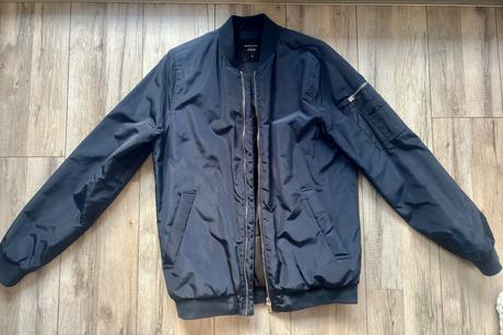 Prechodná tmavomodrá bunda., house,m