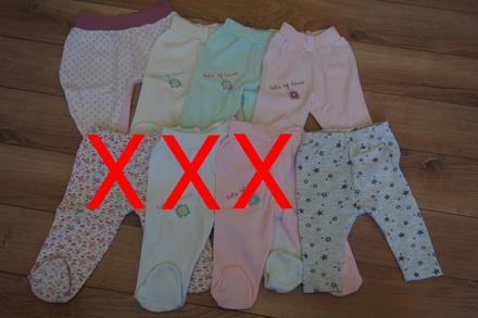 Balík legínok a poldupačiek 62 - 5ks, 50–62