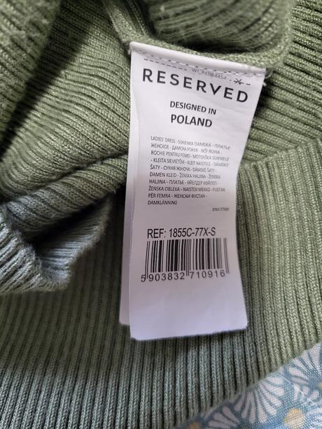 Bledozelené basic šaty, reserved,s