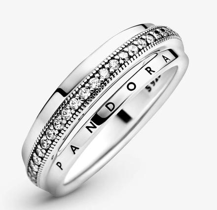 Nový,pandora, strieborný prsteň,925, velkosť 50, pandora