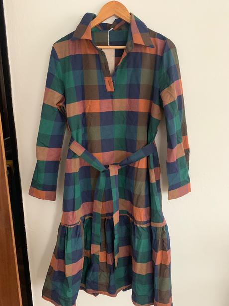 Kárované šaty, xl