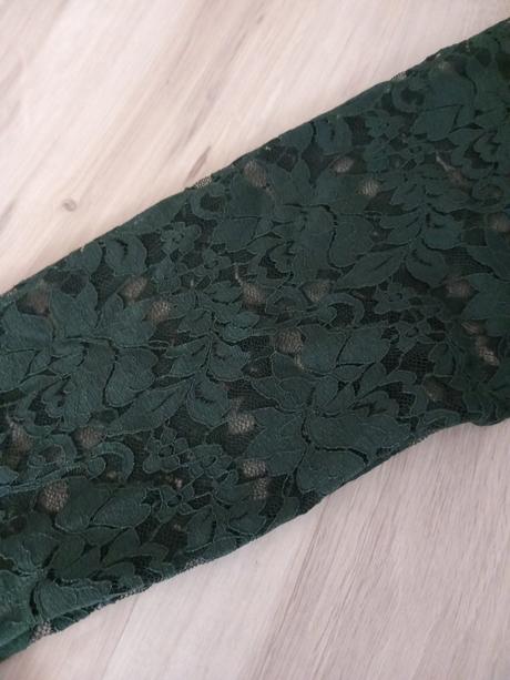 Smaragdový čipkovaný top, amisu,38 / m