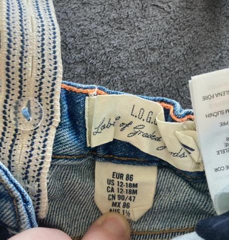 Rifľové kraťasy, h&m,86