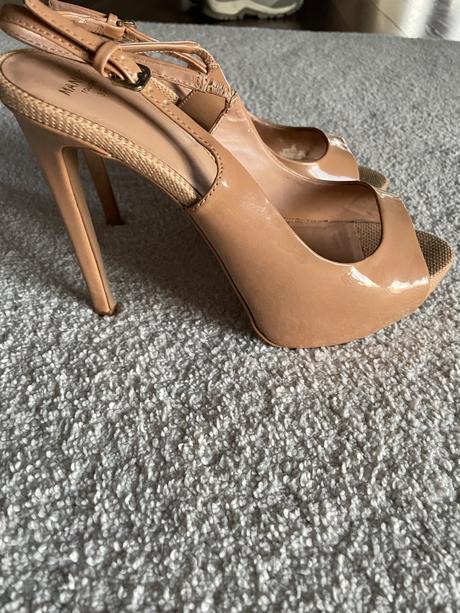 Sandále na opatku, h&m,39