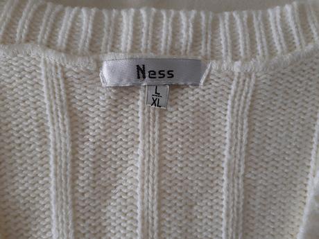 Pletený top, maslovo biely, veľkosť l-xl, l