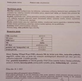 Je dieťa životaschopné pri tomto výsledku screeningu?