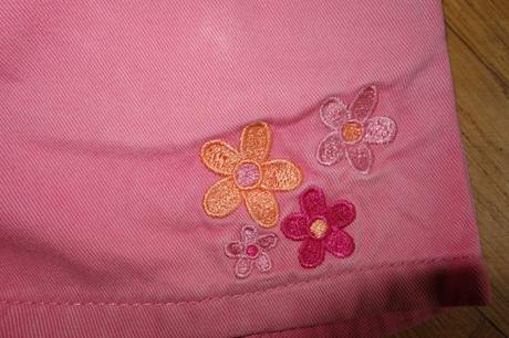 Ružové kraťasy s kvietkami na 5 rokov , texbasic,116