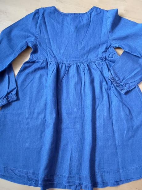 Riflové šaty 8r., bonprix,128