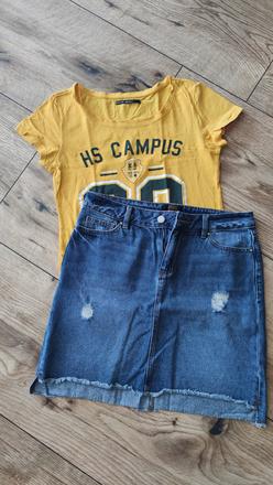 Riflová sukňa, f&f,34