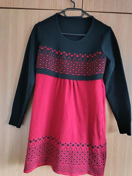 Červeno - čierne šaty, m