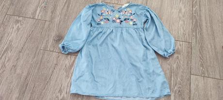 Riflové saty, h&m,128
