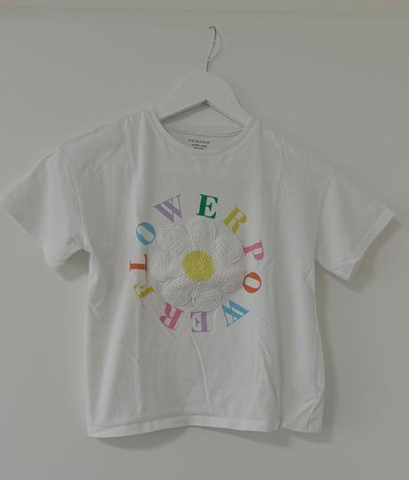 Tricko s hačkovaným kvietkom, primark,140