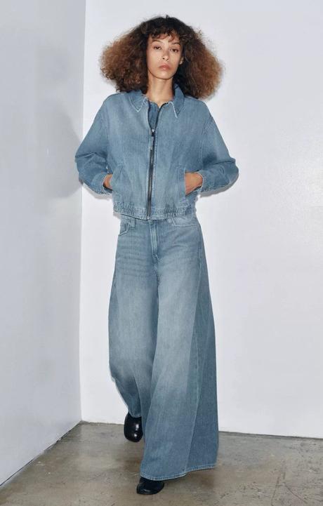 Oversized denimová bunda zara xs, zara,34 - xs
