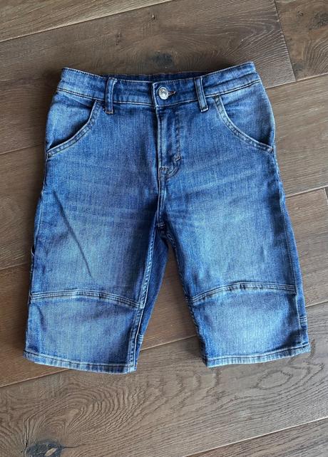 Kraťase trojštvrťové denim, 9-10 r., h&m,140