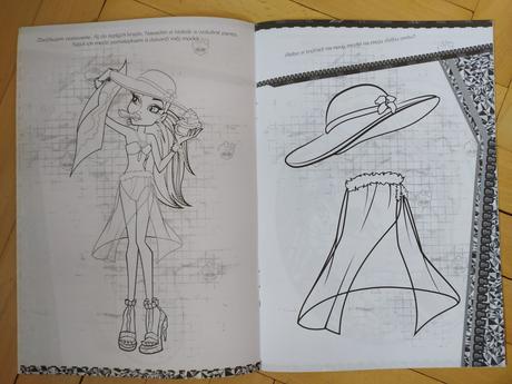 Knižka monster high dokreslovačky,