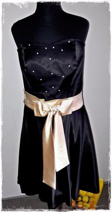 Spoločenské čierne šaty, veľ. 40, 40