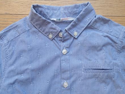 Prúžkovaná košeľa pre rockera veľkosť 6-7 rokov, h&m,122