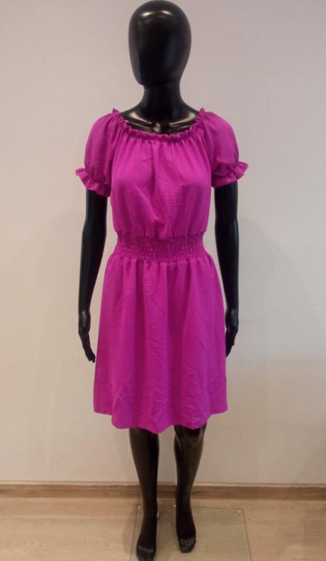 Dámske letné šaty ciklámenové, m