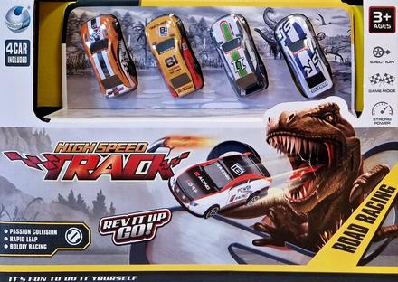 Vystreľovacia dráha 45cm dino so 4 autami, 