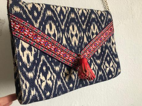 Krasna vacsia nepouzivana boho etno hippie 33x25cm,