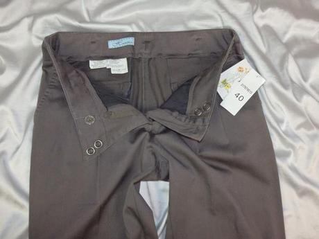 Luxusné tmavohnedé nohavice, 42