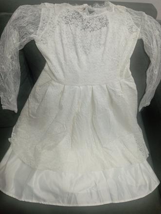 Biele krajkove šaty l, l