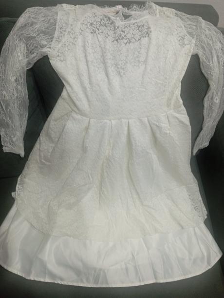 Biele krajkove šaty l, l