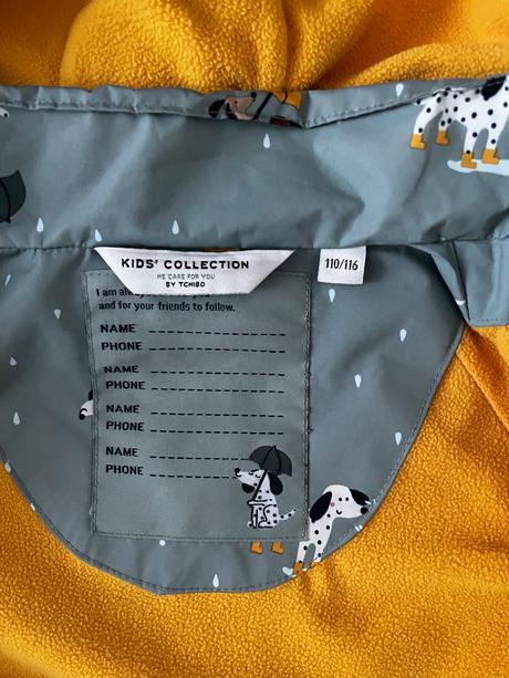 Detská zateplená nepremokavá bunda, tchibo,110